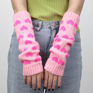 1 Pair Kawaii Heart Wrist Warmers Clothing and Accessories by The Kawaii Shoppu | The Kawaii Shoppu