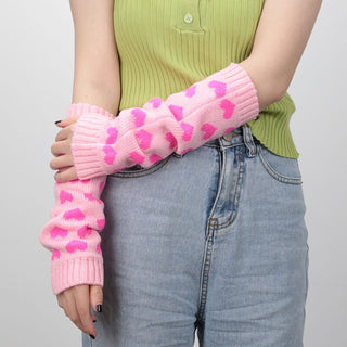 1 Pair Kawaii Heart Wrist Warmers Clothing and Accessories by The Kawaii Shoppu | The Kawaii Shoppu