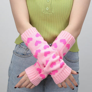 1 Pair Kawaii Heart Wrist Warmers Clothing and Accessories by The Kawaii Shoppu | The Kawaii Shoppu
