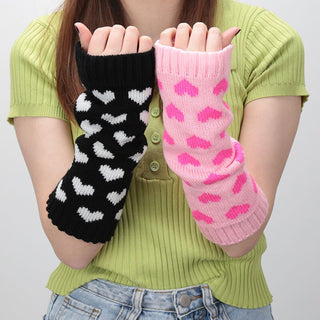 1 Pair Kawaii Heart Wrist Warmers Clothing and Accessories by The Kawaii Shoppu | The Kawaii Shoppu