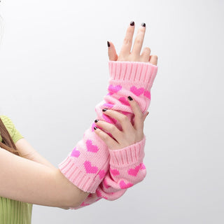1 Pair Kawaii Heart Wrist Warmers Clothing and Accessories by The Kawaii Shoppu | The Kawaii Shoppu