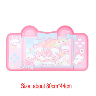 1 PC Kawaii Vibes Cute Critter Gamer Girl Gaming Mouse Pad Desk Pad