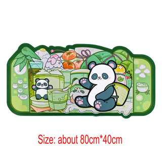 1 PC Kawaii Vibes Cute Critter Gamer Girl Gaming Mouse Pad Desk Pad