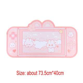 1 PC Kawaii Vibes Cute Critter Gamer Girl Gaming Mouse Pad Desk Pad