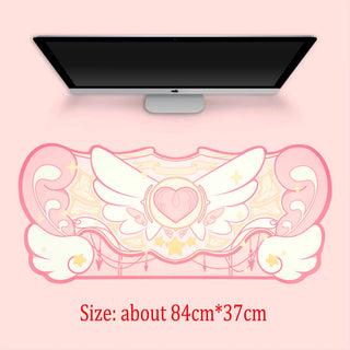 1 PC Kawaii Vibes Cute Critter Gamer Girl Gaming Mouse Pad Desk Pad