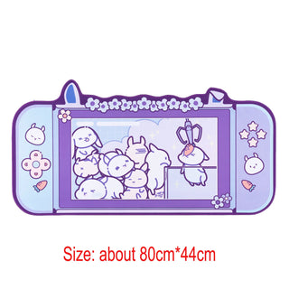 1 PC Kawaii Vibes Cute Critter Gamer Girl Gaming Mouse Pad Desk Pad