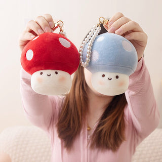 10cm Kawaii Mushroom Pearl Ring Plushie 10cm Soft Toy by The Kawaii Shoppu | The Kawaii Shoppu