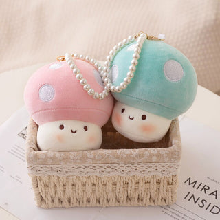 10cm Kawaii Mushroom Pearl Ring Plushie 10cm Soft Toy by The Kawaii Shoppu | The Kawaii Shoppu