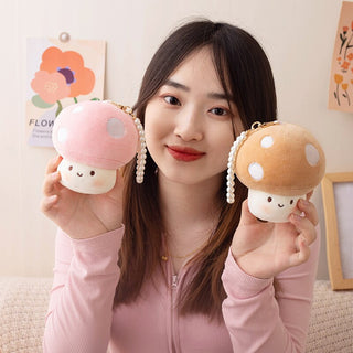 10cm Kawaii Mushroom Pearl Ring Plushie 10cm Soft Toy by The Kawaii Shoppu | The Kawaii Shoppu