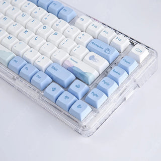 133Keys Ocean Whale Theme KEYCAPS (No Keyboard) Blue Keyboard by The Kawaii Shoppu | The Kawaii Shoppu