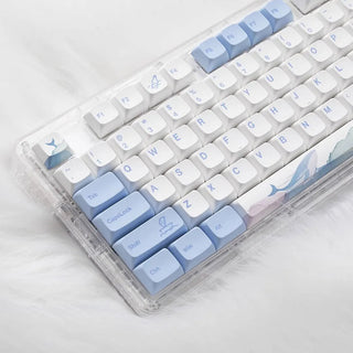 133Keys Ocean Whale Theme KEYCAPS (No Keyboard) Blue Keyboard by The Kawaii Shoppu | The Kawaii Shoppu