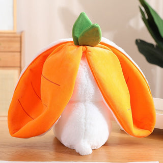 18/25cm Strawberry / Carrot Bunny Zipper Surprise Plushie Soft Toy by The Kawaii Shoppu | The Kawaii Shoppu