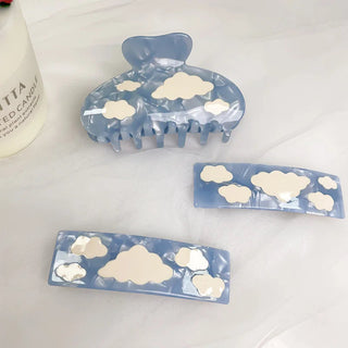 1PC Blue Sky Clouds Hair Claw Clip Hair Accessories by The Kawaii Shoppu | The Kawaii Shoppu