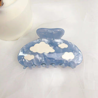 1PC Blue Sky Clouds Hair Claw Clip Hair Accessories by The Kawaii Shoppu | The Kawaii Shoppu