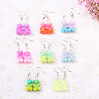 1pc Duo Tone Gummy Bear Earrings null The Kawaii Shoppu