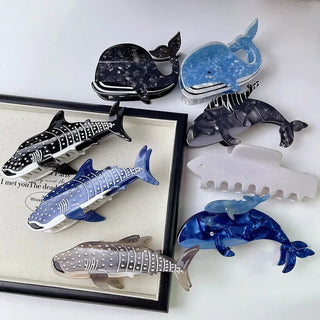 1PC Peaceful Whale Ocean Aesthetic Hair Claw Clip Hair Accessories by The Kawaii Shoppu | The Kawaii Shoppu