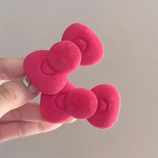 2pcs Sweet Pink Bow & Star Hair Clips