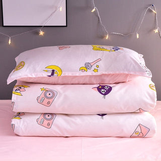 3/4pcs set Kawaii Anime Cotton Bedding Set Pink Decor The Kawaii Shoppu