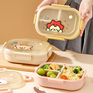 3 Grid Portable Lunch Box – Microwave Safe Bento Food Container