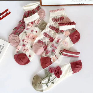 5 Pairs Cute Summer Socks Set