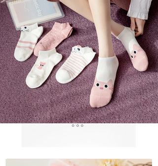 5 Pairs Cute Summer Socks Set