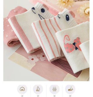 5 Pairs Cute Summer Socks Set