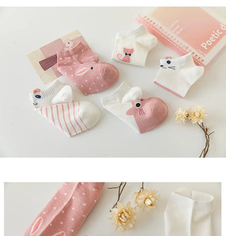 5 Pairs Cute Summer Socks Set