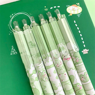 6 Pcs Cute Frog Gel Pens 6pcs Stationery by The Kawaii Shoppu | The Kawaii Shoppu