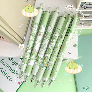 6 Pcs Cute Frog Gel Pens 6pcs Stationery by The Kawaii Shoppu | The Kawaii Shoppu