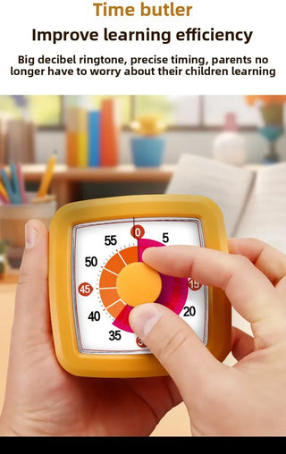 60-Min Visual Timer with Night Light Silent Countdown Timer for Kids, Classrooms & Home