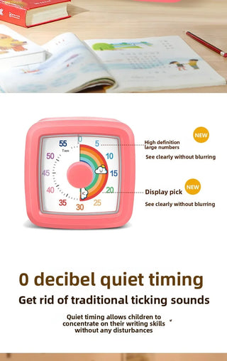 60-Min Visual Timer with Night Light Silent Countdown Timer for Kids, Classrooms & Home