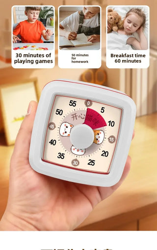 60-Min Visual Timer with Night Light Silent Countdown Timer for Kids, Classrooms & Home