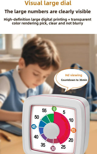 60-Min Visual Timer with Night Light Silent Countdown Timer for Kids, Classrooms & Home