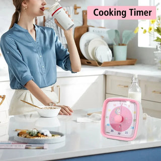 60-Min Visual Timer with Night Light Silent Countdown Timer for Kids, Classrooms & Home