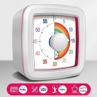 60-Min Visual Timer with Night Light Silent Countdown Timer for Kids, Classrooms & Home