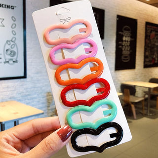 6PCS/Set Pastel Retro Kawaii Hair Clips 2 Accessories The Kawaii Shoppu