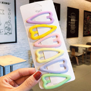 6PCS/Set Pastel Retro Kawaii Hair Clips 3 Accessories The Kawaii Shoppu