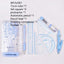 8pcs set blue
