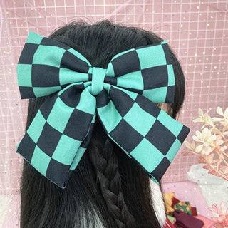 Anime Hair Bow Clips Tanjiro Accessory The Kawaii Shoppu