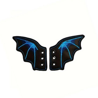 Bat Wing Shoe Charms – 1 Pair PU Sneaker & Skate Boot Decorations for Girls, Punk Emo Style