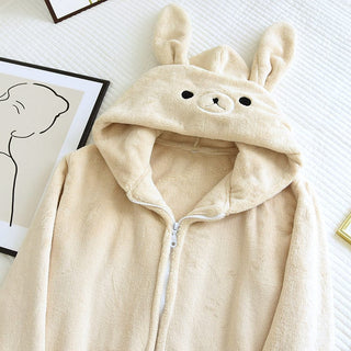 Bear Bunny Soft Flannel Pyjamas Clothing and Accessories The Kawaii Shoppu