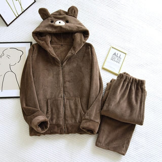 Bear Bunny Soft Flannel Pyjamas Clothing and Accessories The Kawaii Shoppu