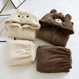 Bear Bunny Soft Flannel Pyjamas Clothing and Accessories The Kawaii Shoppu