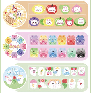 Bear Rabbit Fantasia Series Sticker Roll Stationery by The Kawaii Shoppu | The Kawaii Shoppu