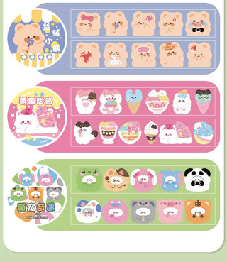 Bear Rabbit Fantasia Series Sticker Roll Stationery by The Kawaii Shoppu | The Kawaii Shoppu