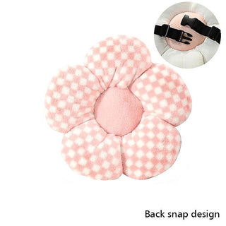 Black / White / Pink Daisy Flower Seat Cushion 22x25cm Pillow Checkered pink Home & Garden by The Kawaii Shoppu | The Kawaii Shoppu