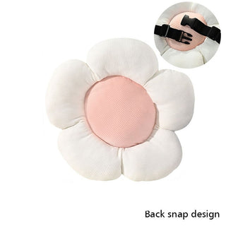 Black / White / Pink Daisy Flower Seat Cushion 22x25cm Pillow White/Pink Home & Garden by The Kawaii Shoppu | The Kawaii Shoppu