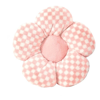 Black / White / Pink Daisy Flower Seat Cushion 40x43cm cushion Checkered pink Home & Garden by The Kawaii Shoppu | The Kawaii Shoppu