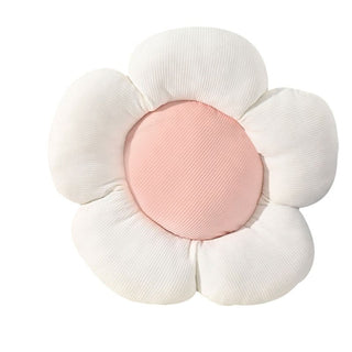 Black / White / Pink Daisy Flower Seat Cushion 40x43cm cushion White/Pink Home & Garden by The Kawaii Shoppu | The Kawaii Shoppu