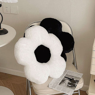 Black / White / Pink Daisy Flower Seat Cushion Home & Garden by The Kawaii Shoppu | The Kawaii Shoppu